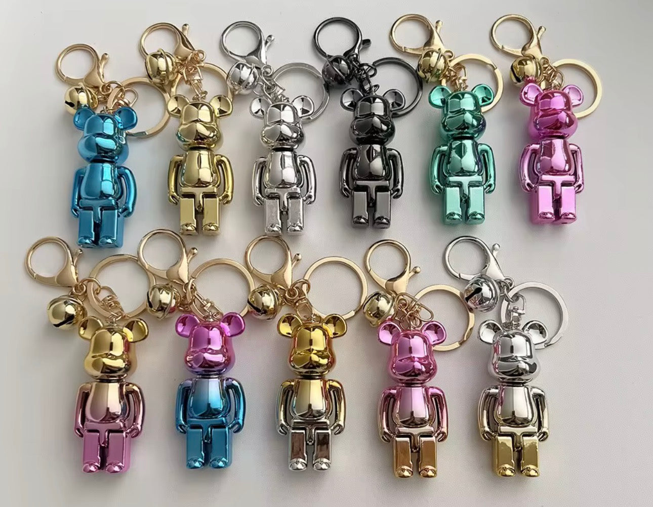 Block Bear Keychain