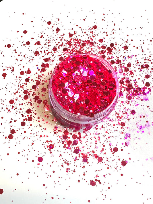 Pink Chrome Bear Chunky Glitter 2oz – Chunky Glitter 2 oz | Luxy Customs