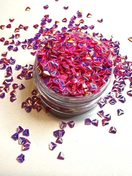 Diamond Shaped Pink Holographic – Shaped Glitter 8g | Luxy Customs