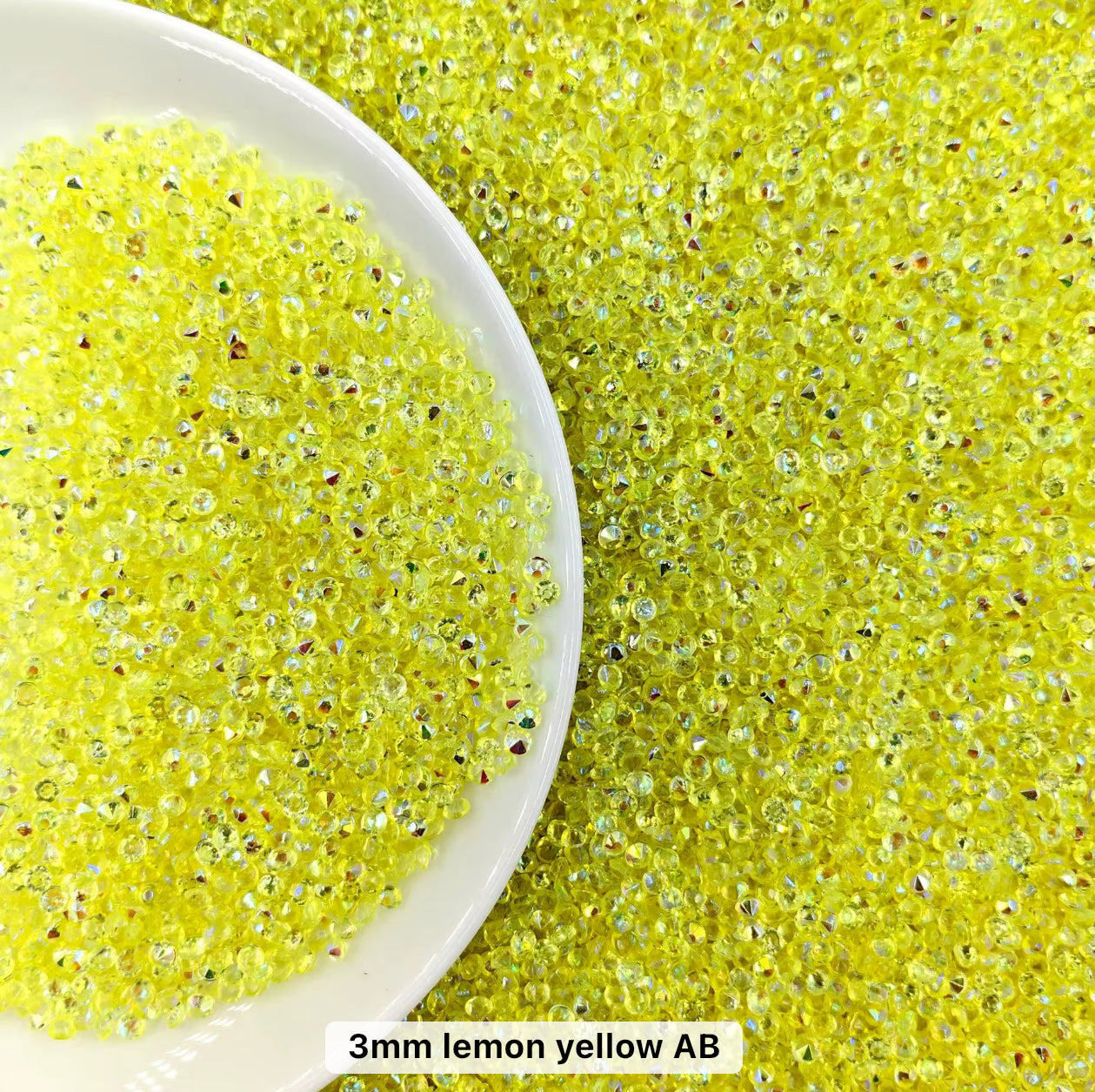 3mm Pointed Back Crystals – 100g Bag