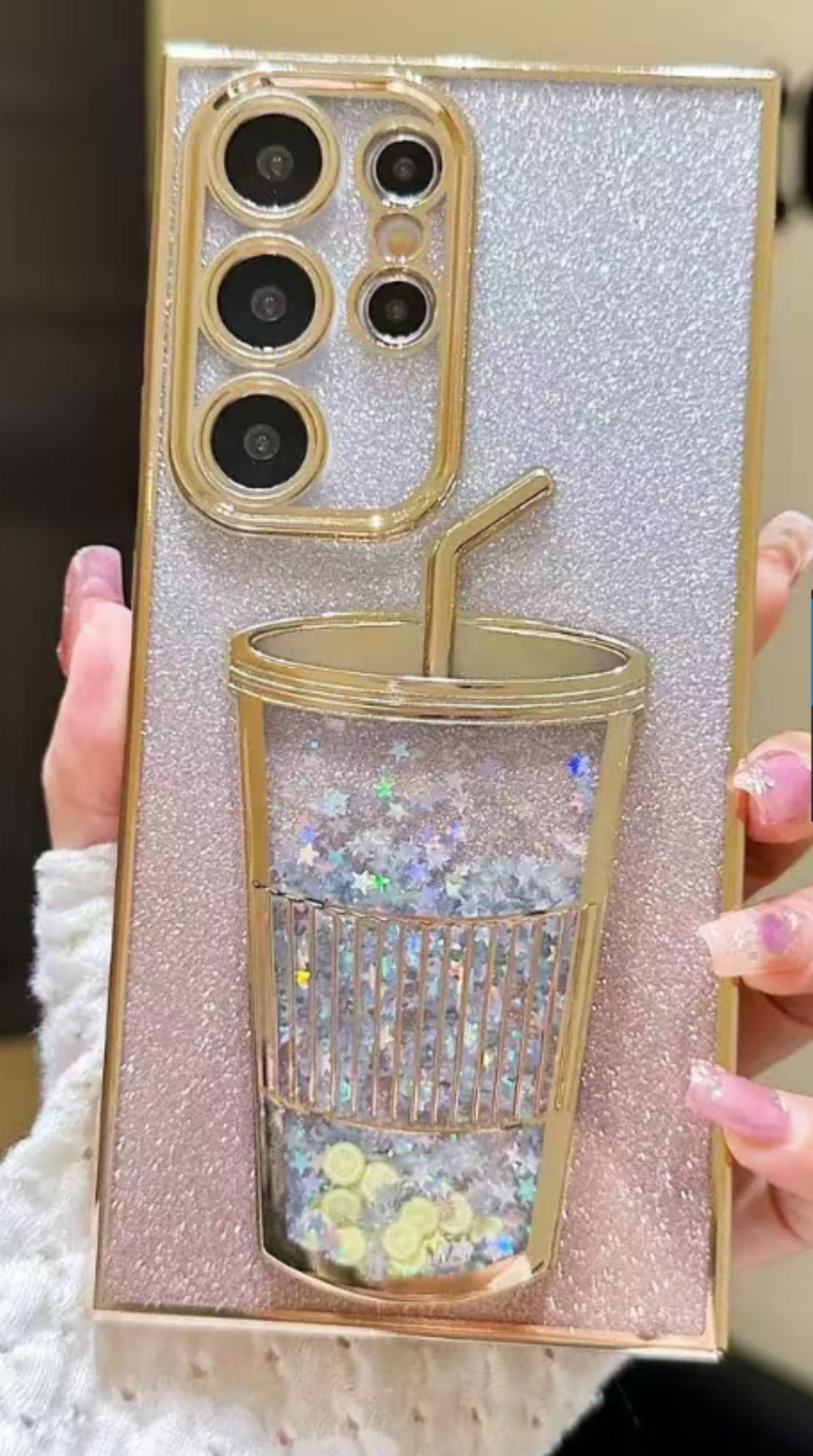 ✨ Gold Snow Globe Tumbler Phone Case  ✨