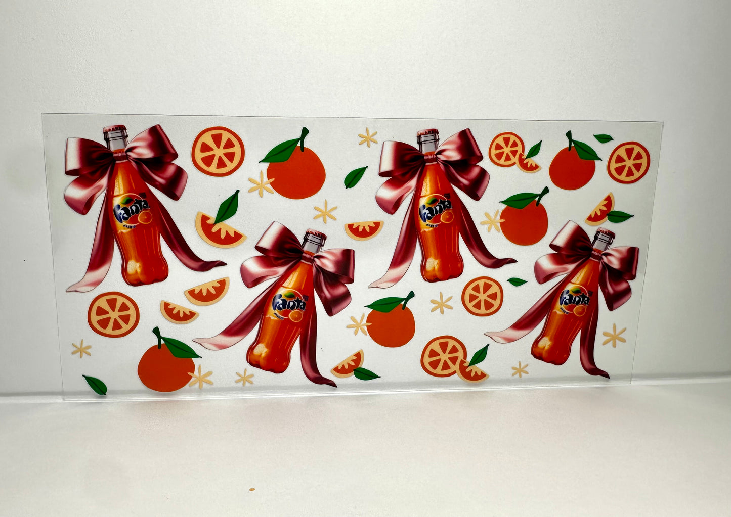 6B-258 Orange Fanta soda with bows and oranges