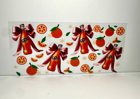 6B-258 Orange Fanta soda with bows and oranges