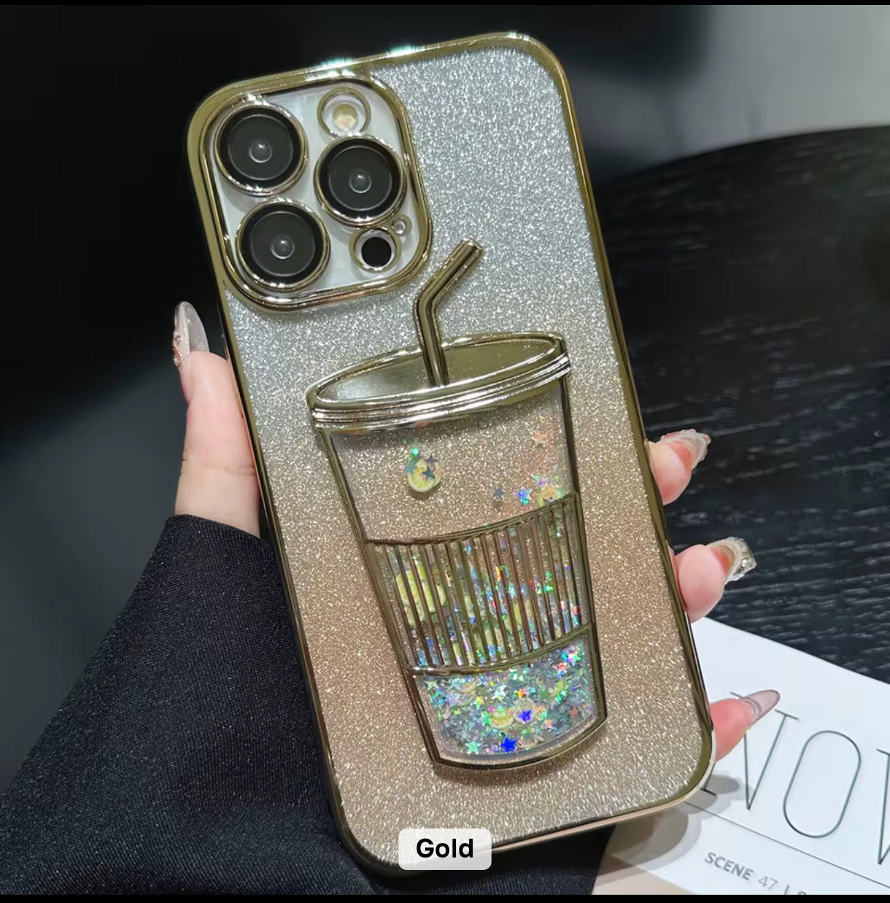 ✨ Gold Snow Globe Tumbler Phone Case  ✨