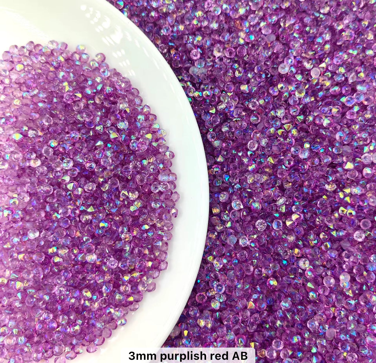 3mm Pointed Back Crystals – 100g Bag