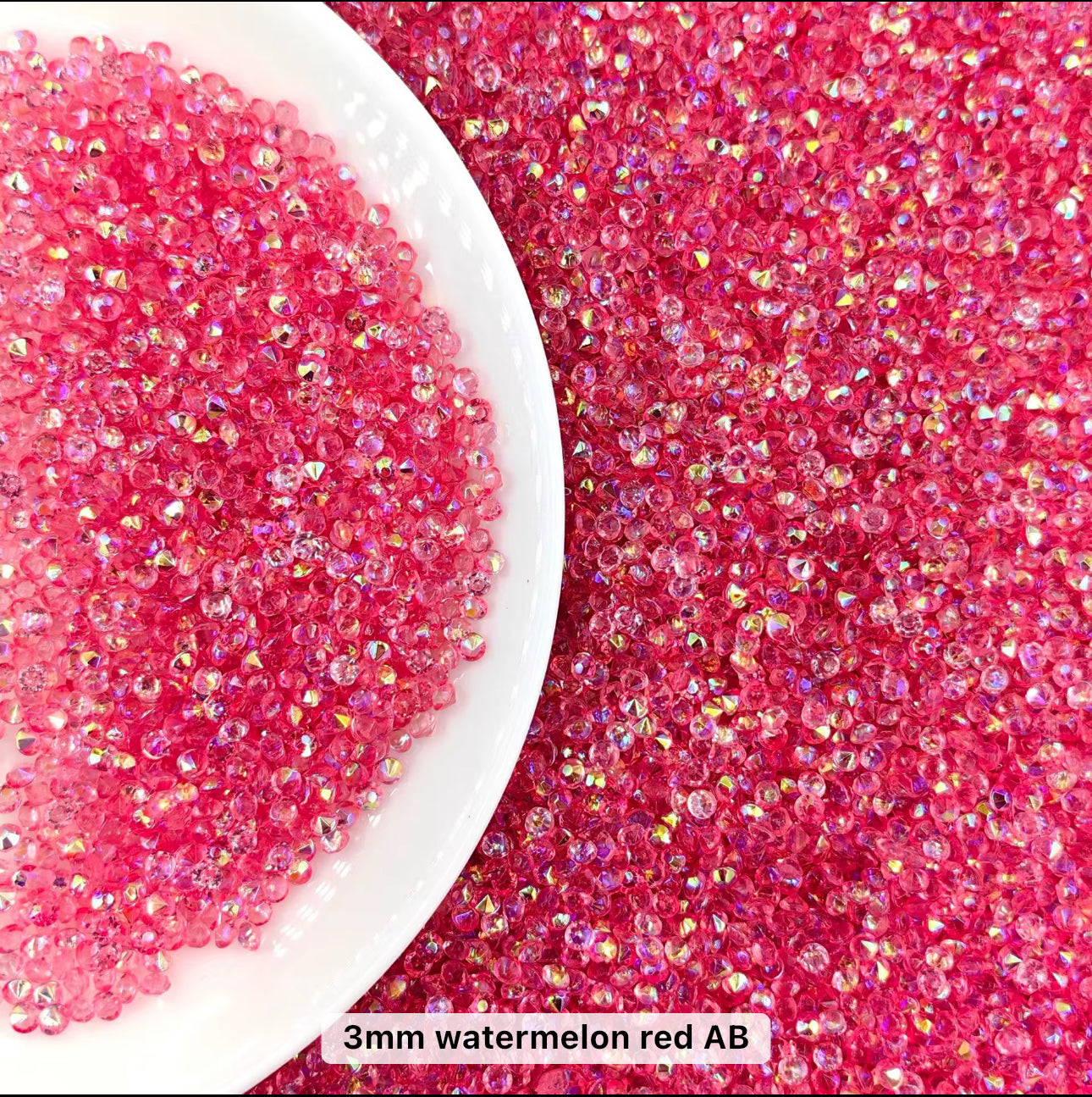 3mm Pointed Back Crystals – 100g Bag