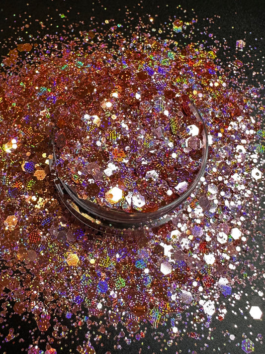 Blushing Beary Chunky Glitter 2oz – Chunky Glitter 2 oz | Luxy Customs