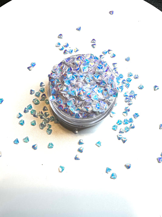 Diamond Shaped White Holographic – Shaped Glitter 8g | Luxy Customs