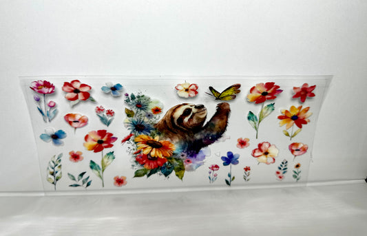 B104 Sloth with Flowers