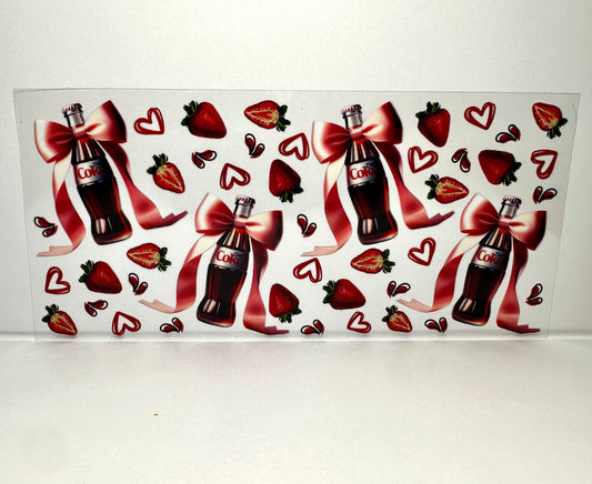 6B-260 Diet Coke with strawberries and hearts
