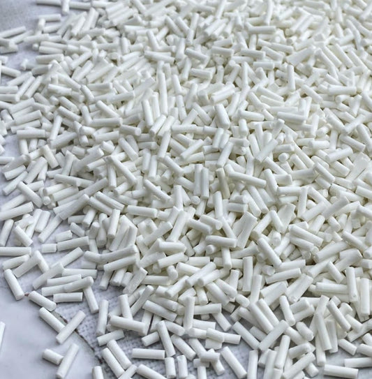 White Sprinkle Clay Pieces