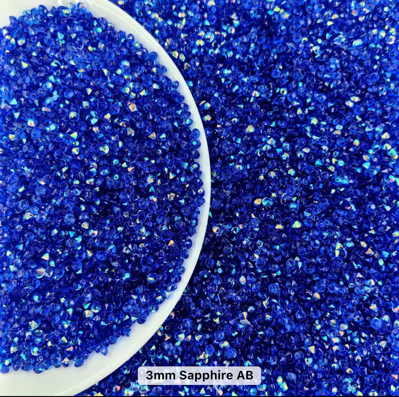 3mm Pointed Back Crystals – 100g Bag