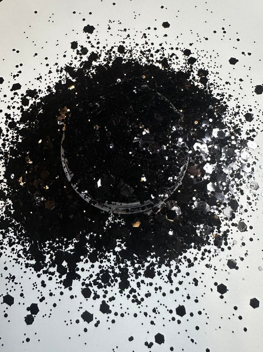 Black Ice Bear Chunky Glitter 2oz – Chunky Glitter 2 oz | Luxy Customs