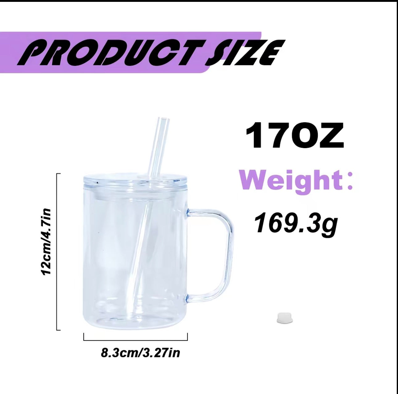 17 OZ Acrylic Mug with Handle 17oz