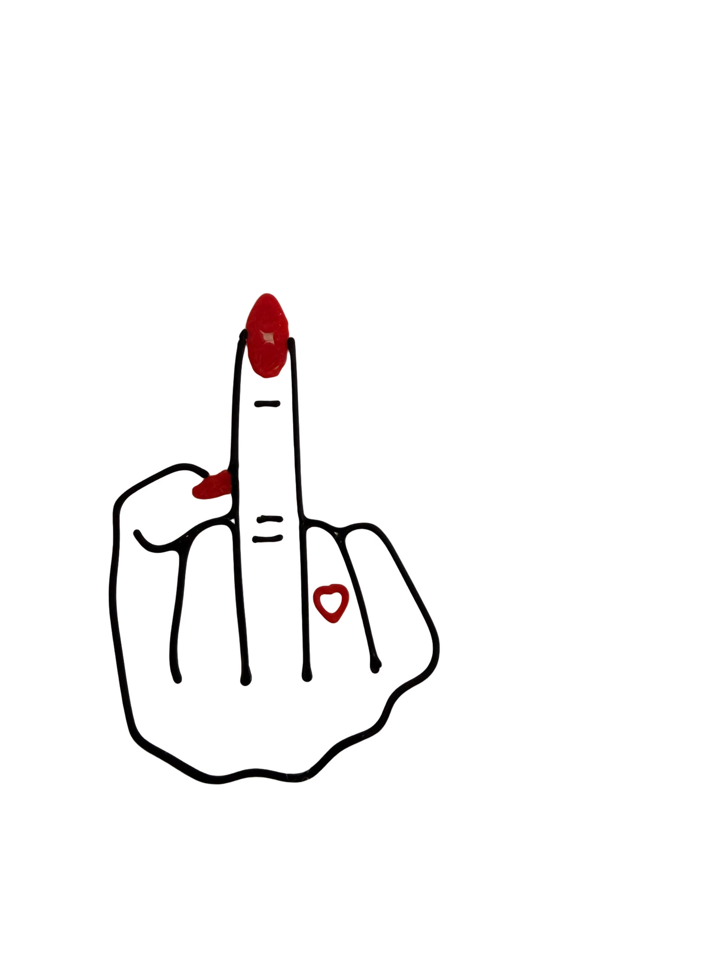 Middle finger Straw Topper