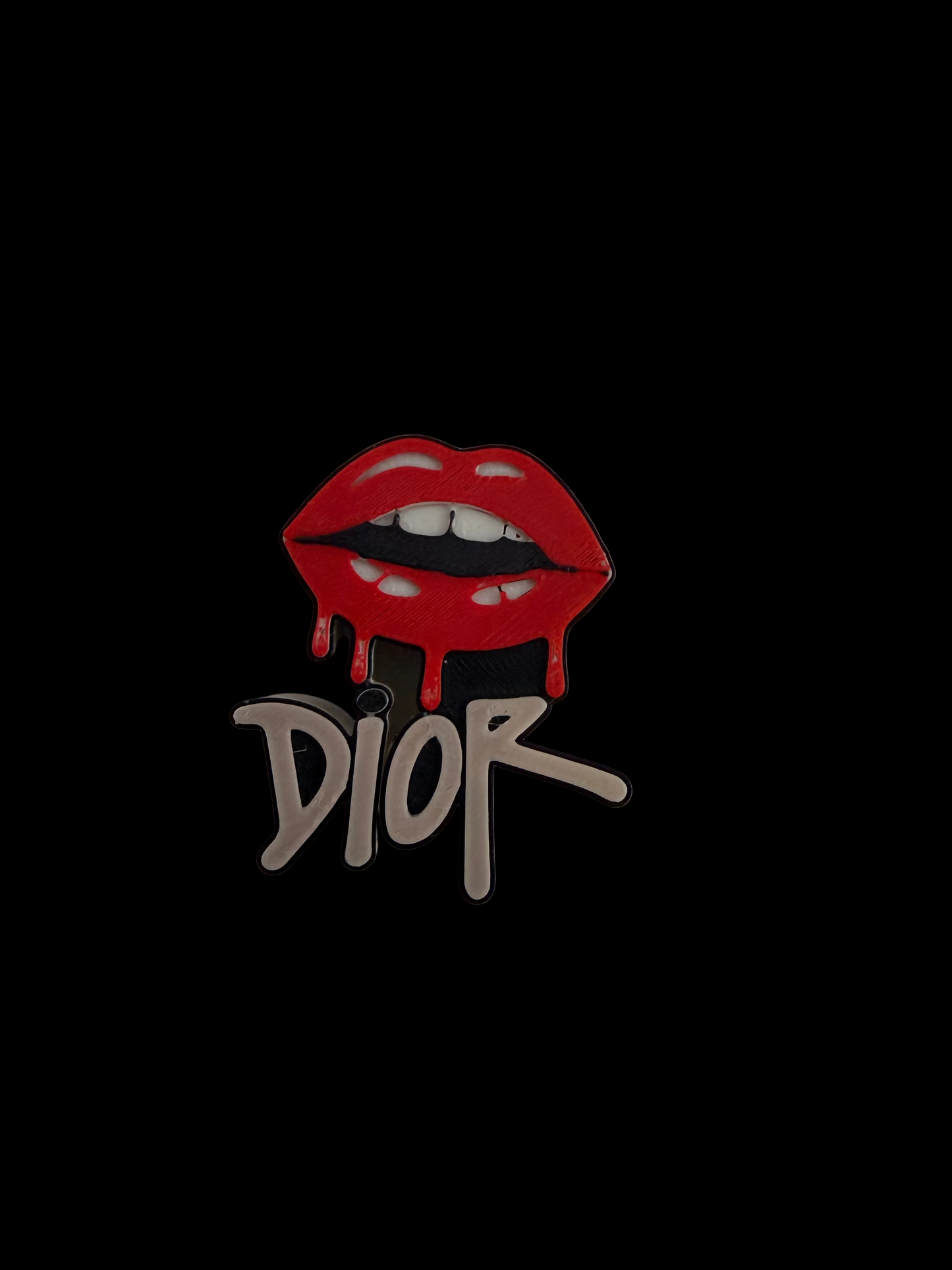 Dripping Lips Dior Straw Topper