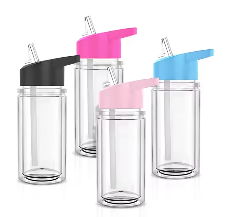 10oz Flip Top Water Bottle - Snow Globe Cup