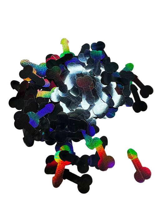 Black Little Richards Shaped Glitter