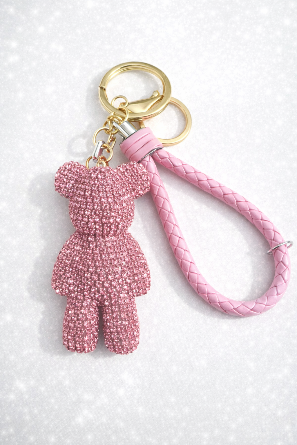 Rhinestone Bear Keychain