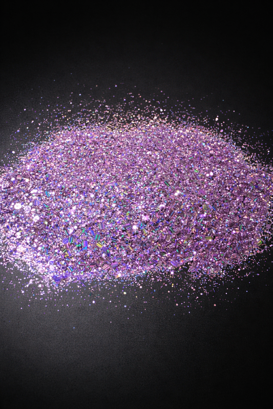 Purplish | Stripped Holographic Chunky Glitter Mix