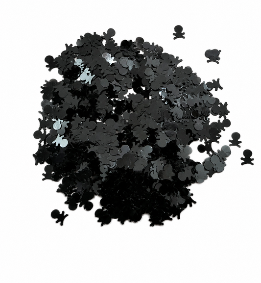 Black Skull - Shaped Glitter 8g | Luxy Customs
