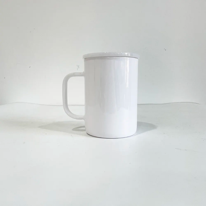 17oz Macaron Glass Mug with Lid & Handle | Pastel Coffee Cup, Iced Coffee Glass, Custom Snow Globe Tumbler Base