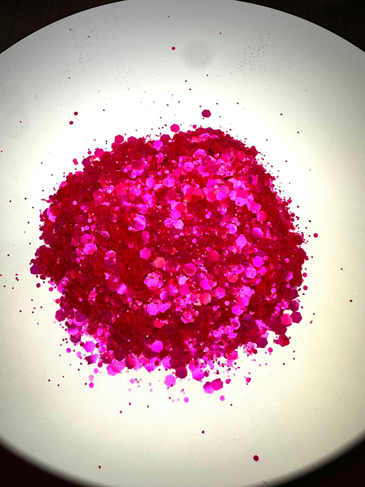 Hot Pink Sass Cub Chunky Glitter – Chunky Glitter 2 oz | Luxy Customs